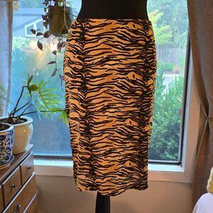 Guess Tiger Stripe Stretch Skirt M